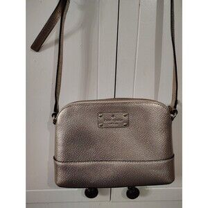 Kate Spade Rose Gold Leather Crossbody Purse Handbag Small